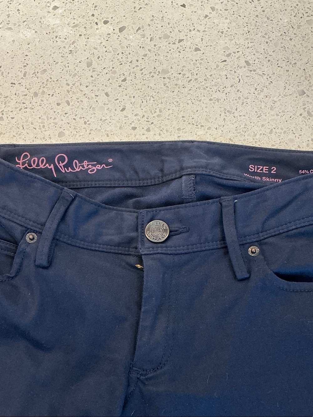 Lilly Pulitzer Navy Worthy Skinny Jeans
